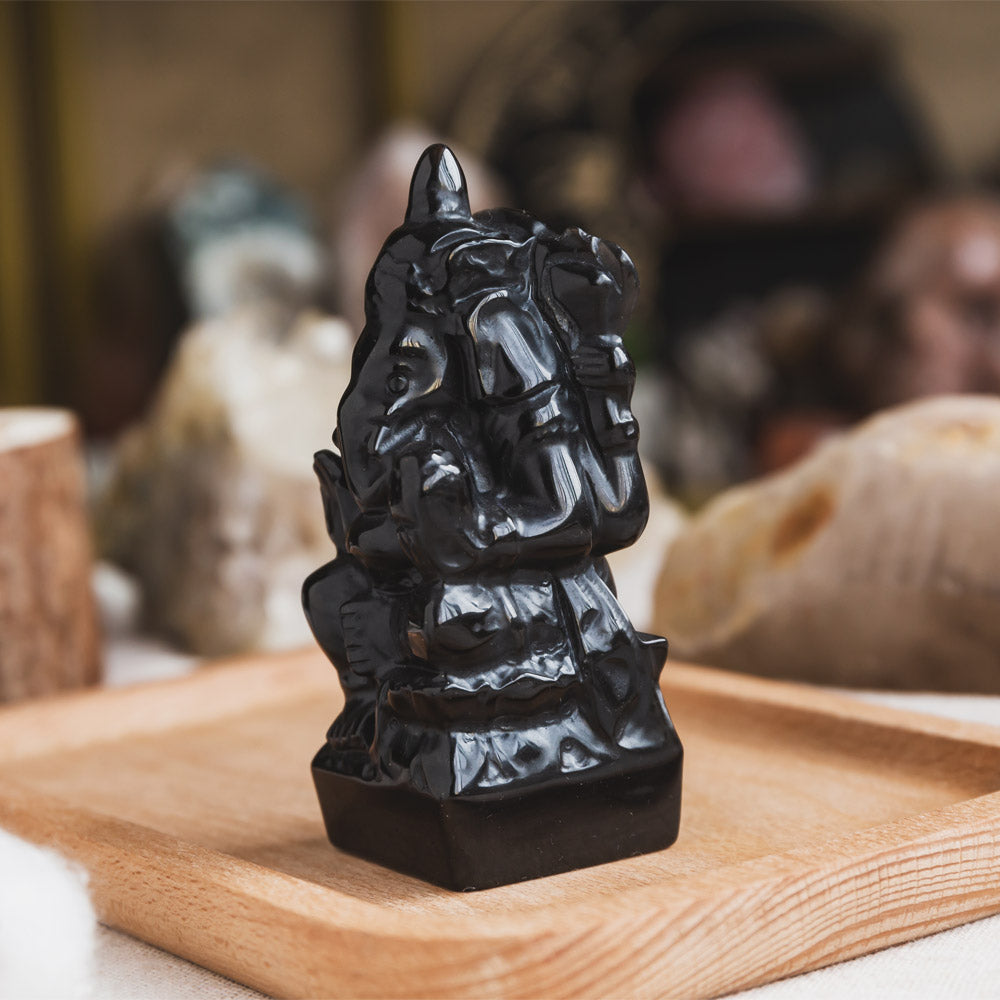 Black Obsidian Ganesha