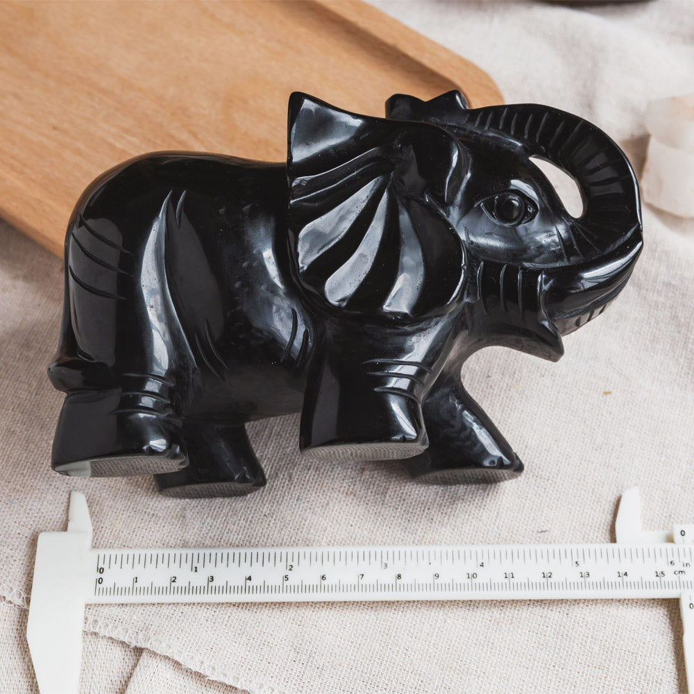 Black Obsidian Elephant