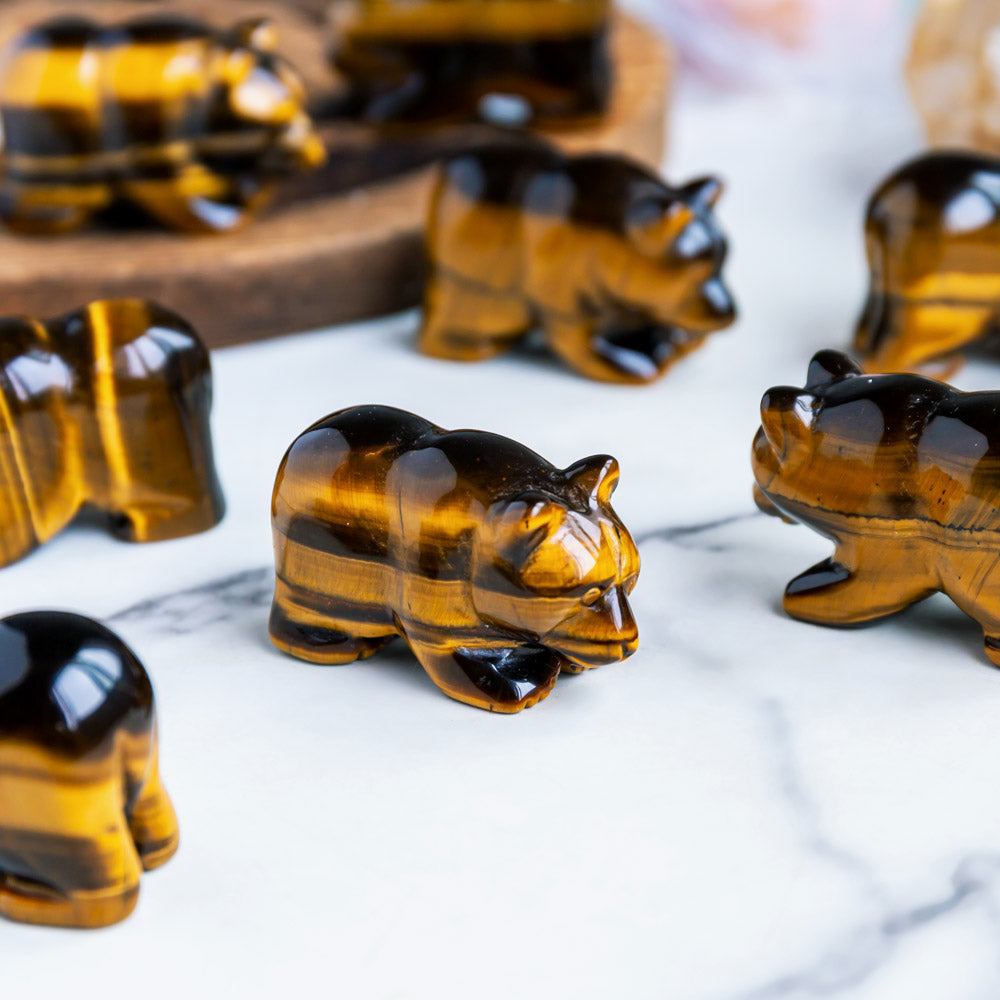 Yellow tigers-eye bear