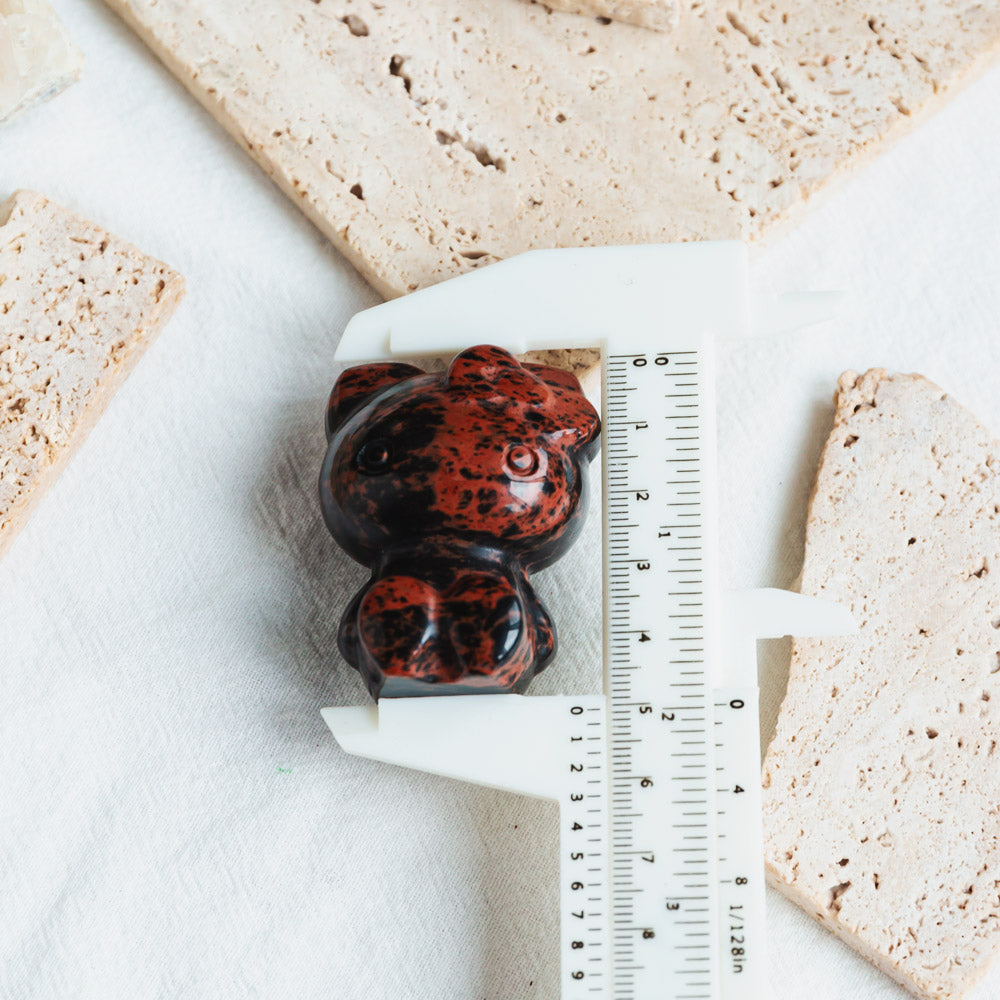 2" Mahogany Obsidian  Hello Kitty