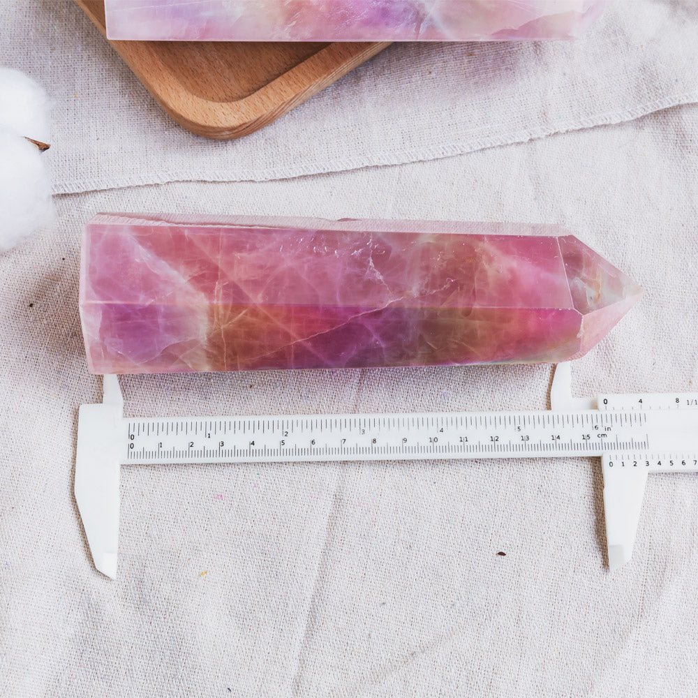 Aura Rose Quartz Point