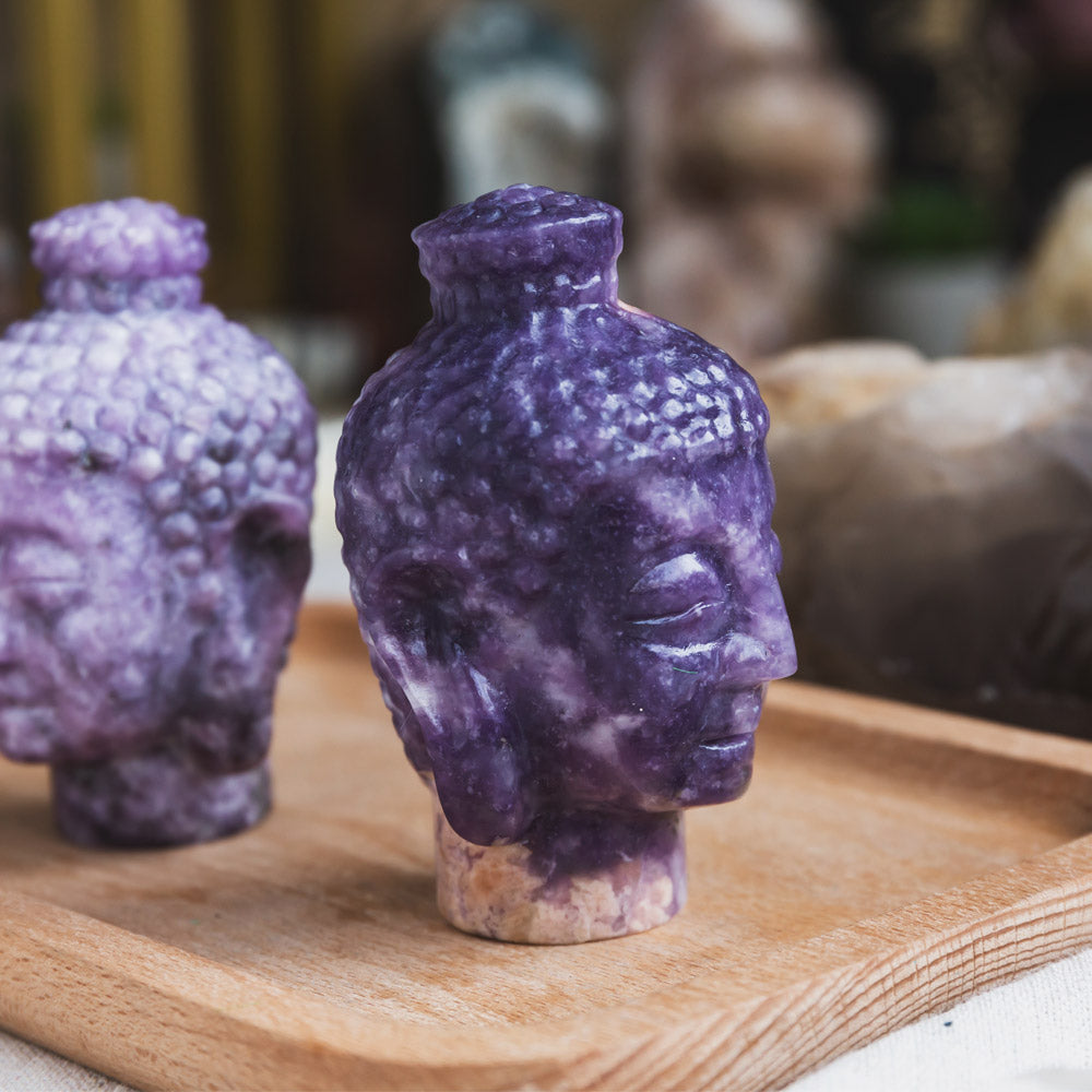 Purplr Mica Buddha Head