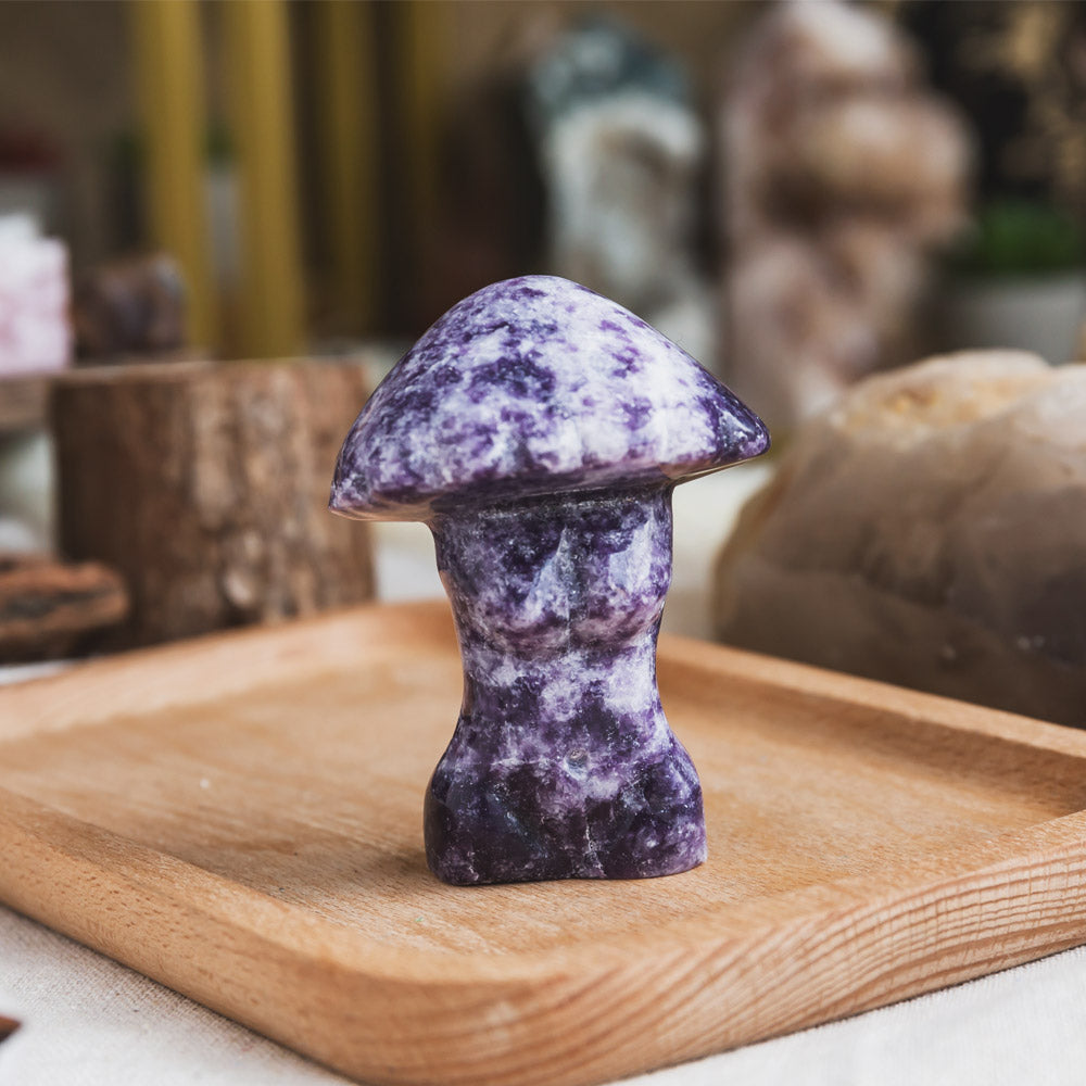 Purple Lepidolite Mushroom Body