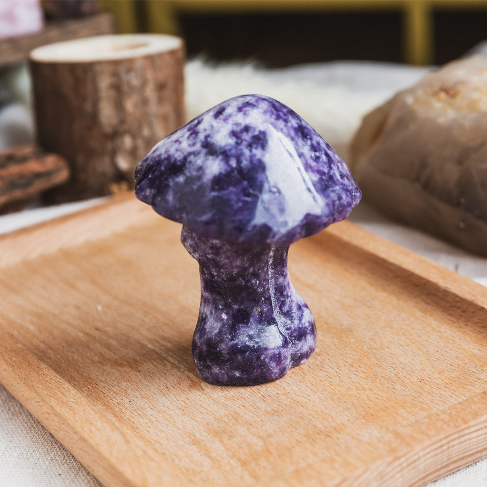 Purple Lepidolite Mushroom Body