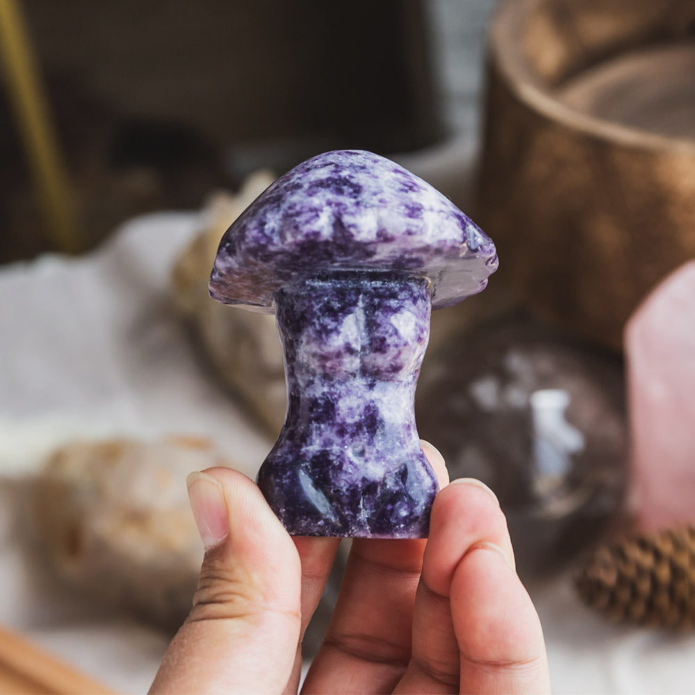 Purple Lepidolite Mushroom Body