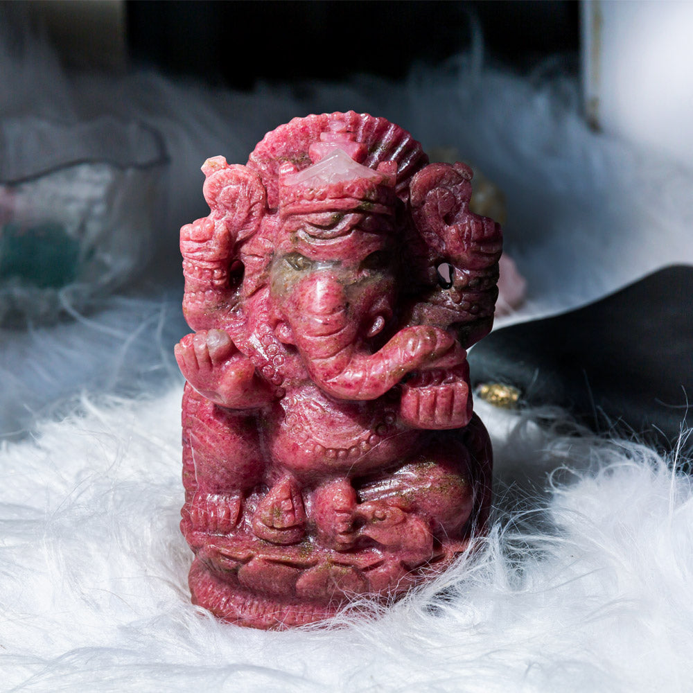 Rhodonite Ganesha