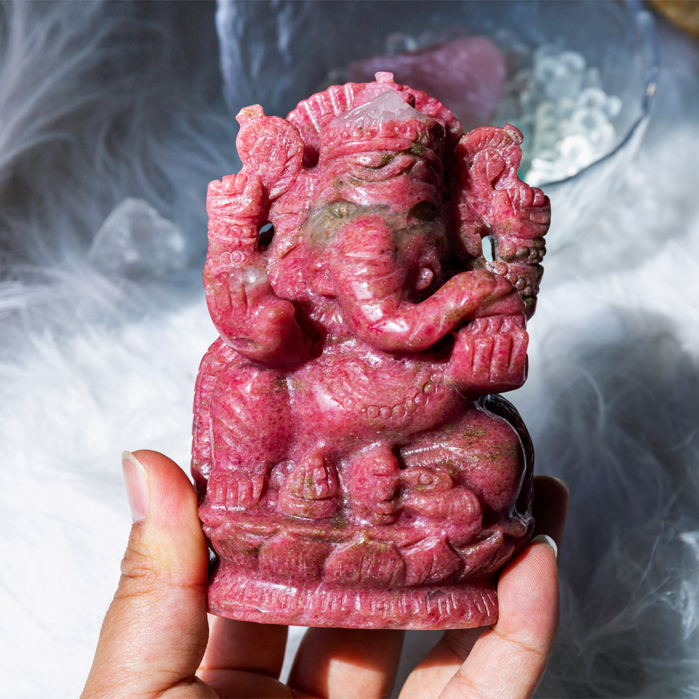 Rhodonite Ganesha