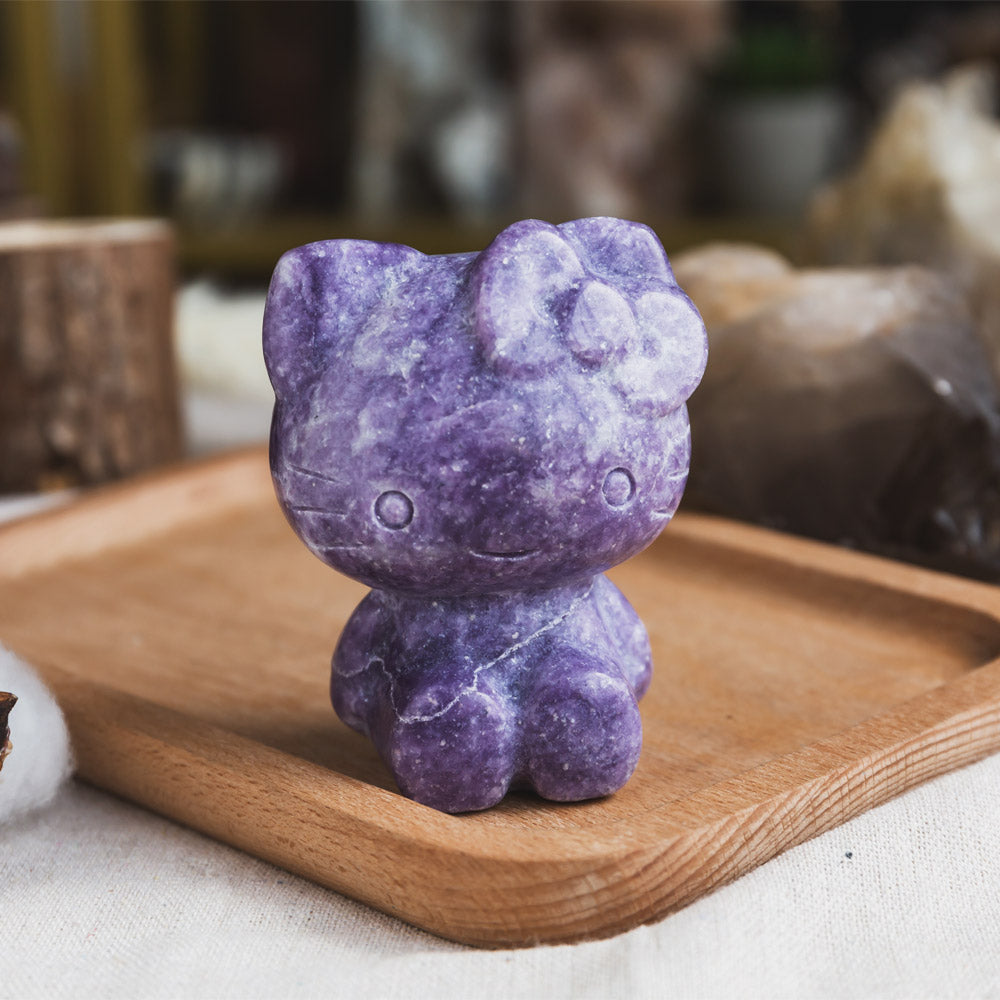 Lepidolite Hello Kitty