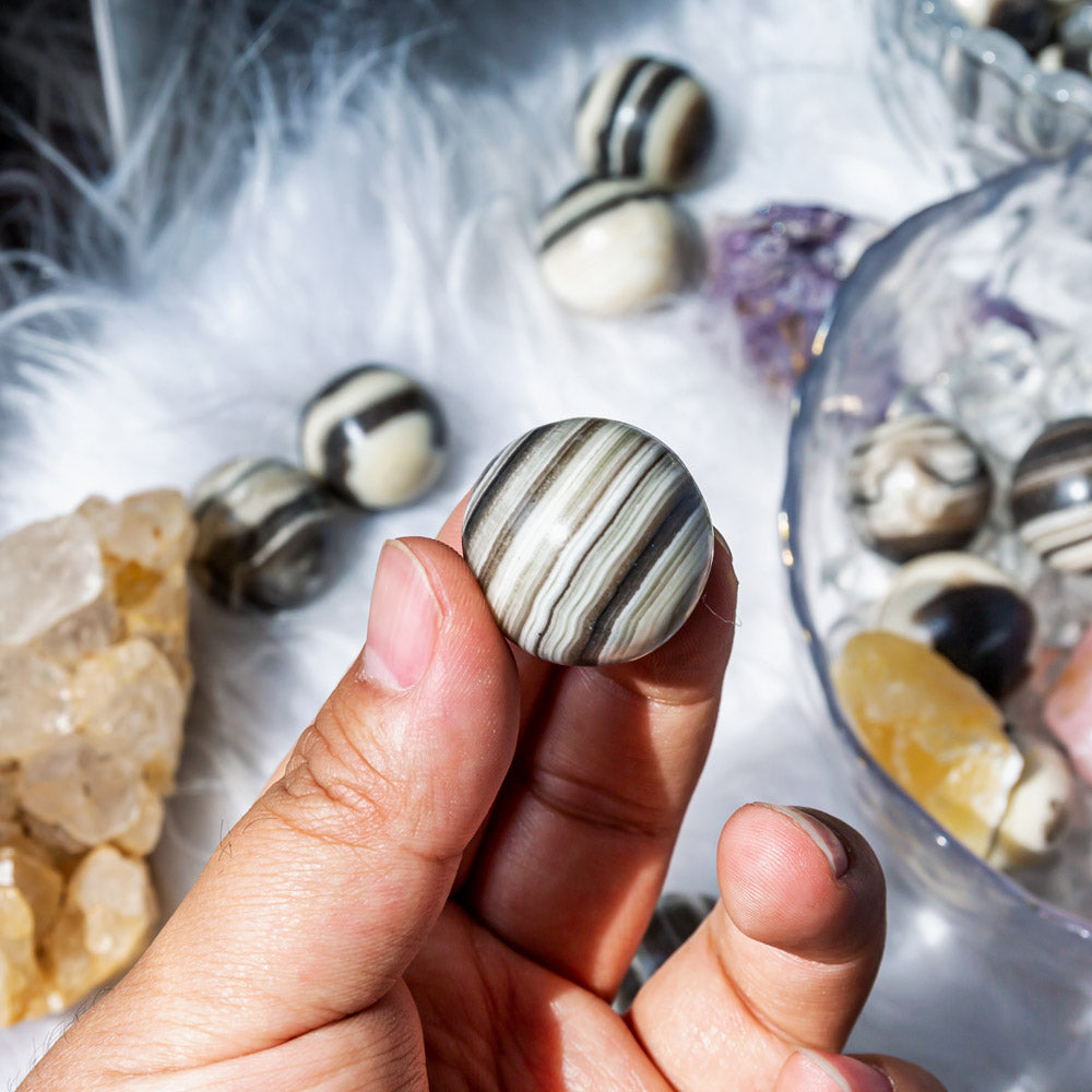 Zebra Calcite Ball