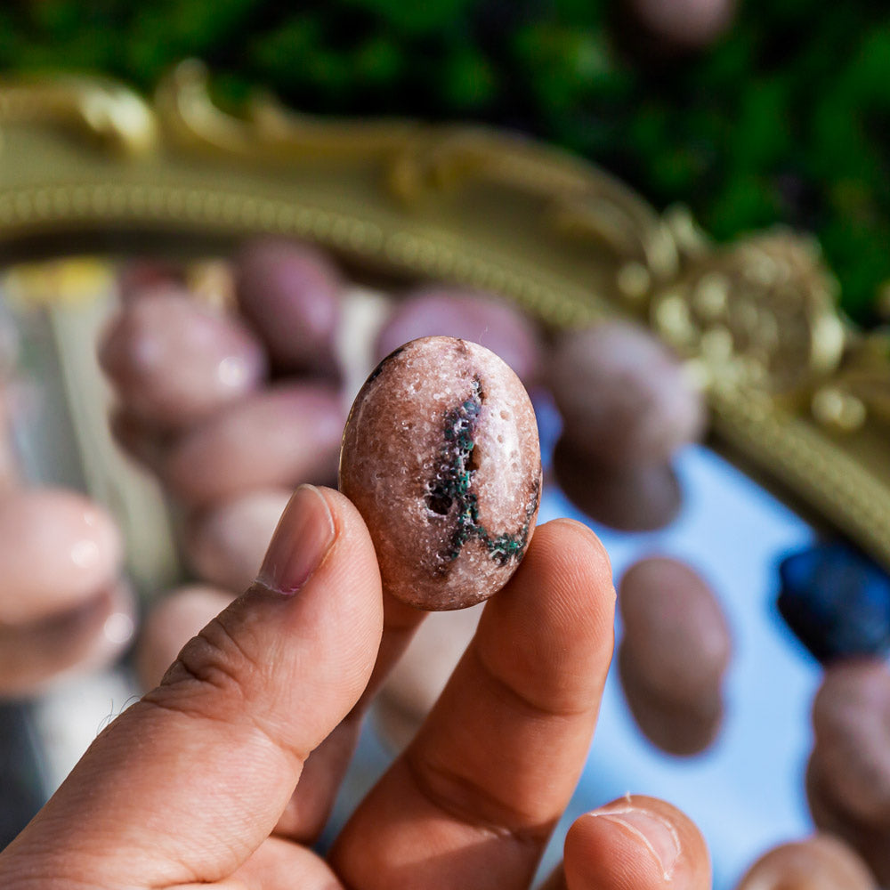 Pink amethyst tumbled stone