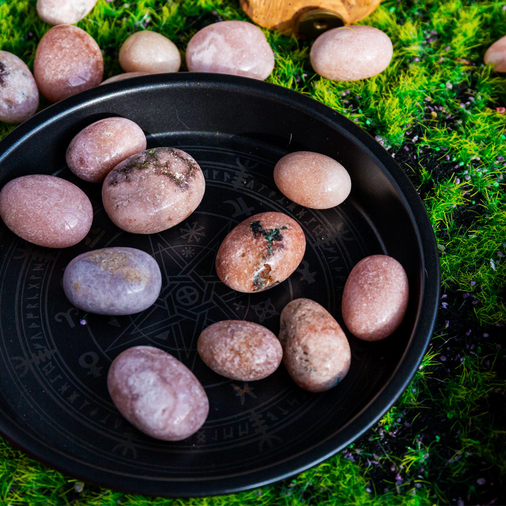 Pink amethyst tumbled stone