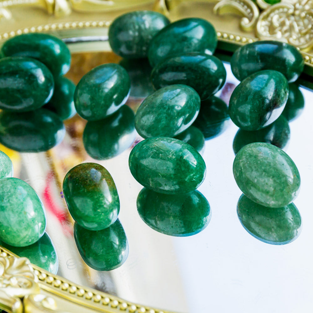 Green Strawberry Quartz Tumbled Stone