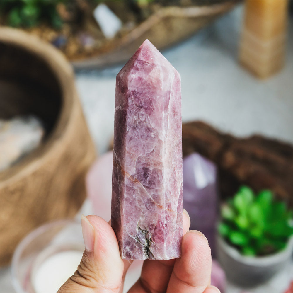 Lavender Rose Quartz Point