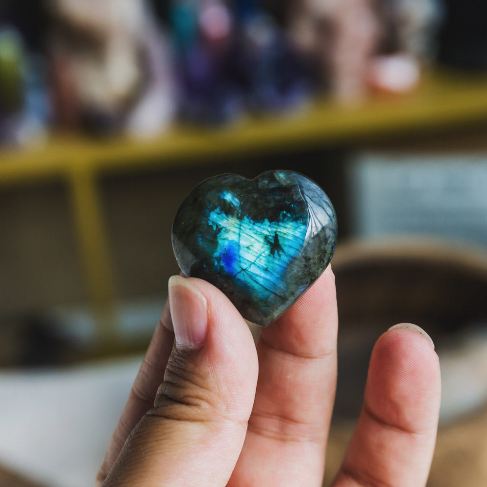 1.5" Labradorite Heart