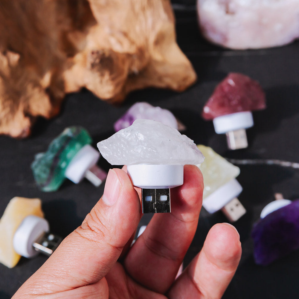 Raw Crystal Stone USB Interface Night Light