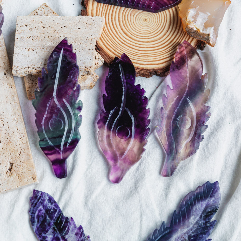 Rainbow Fluorite Feather