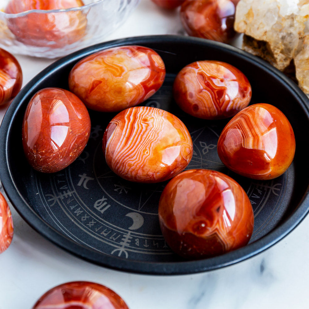 Red sardonyx Palm stone