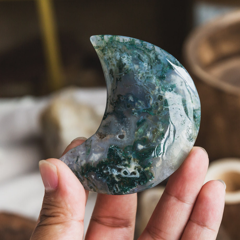 Moss Agate Moon