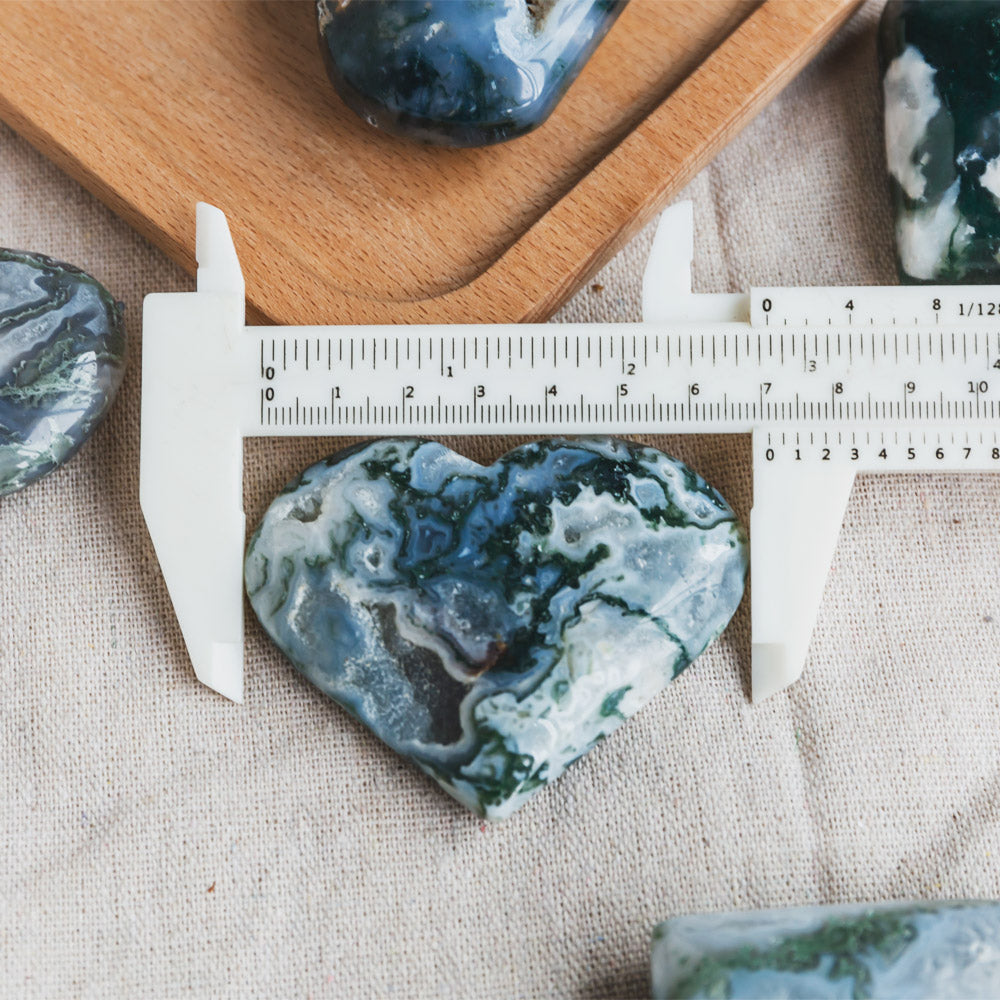 Moss Agate Heart