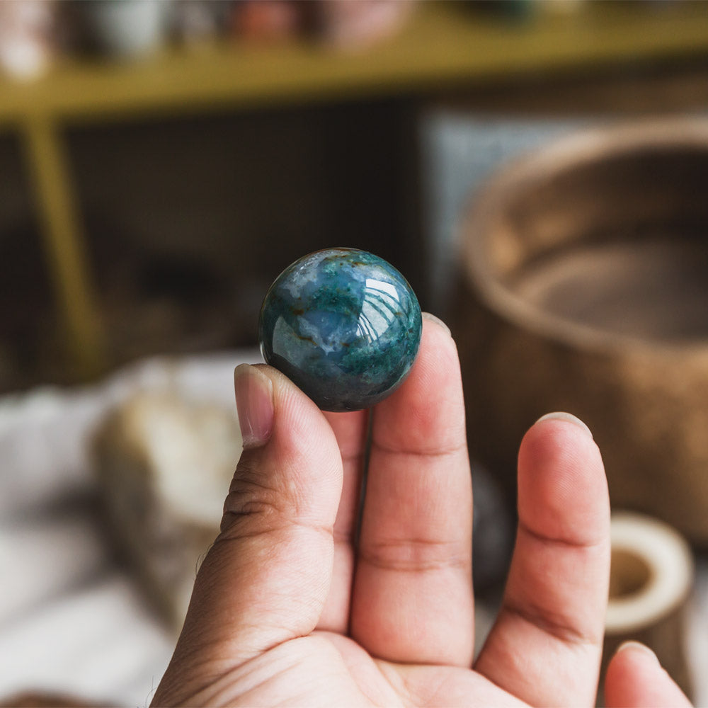 Moss Agate Ball