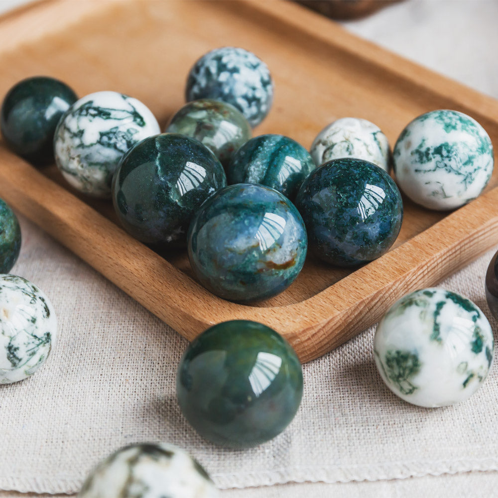 Moss Agate Ball