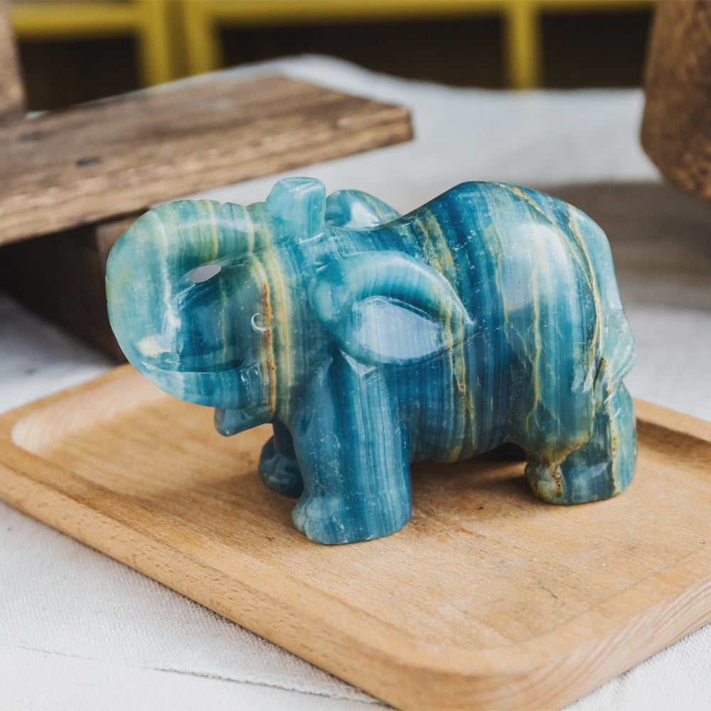 Blue Onyx Elephant