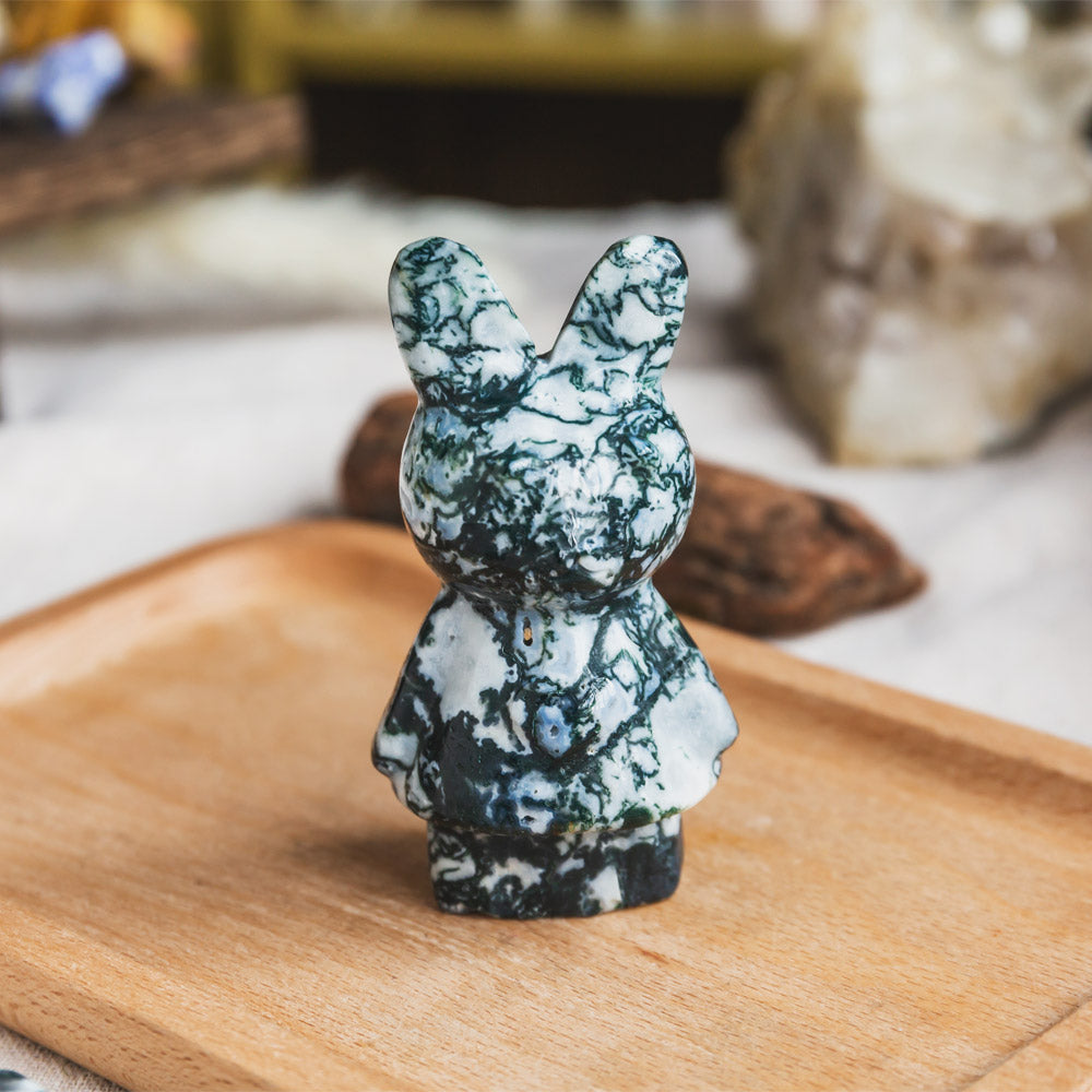 Moss Agate Rabbit