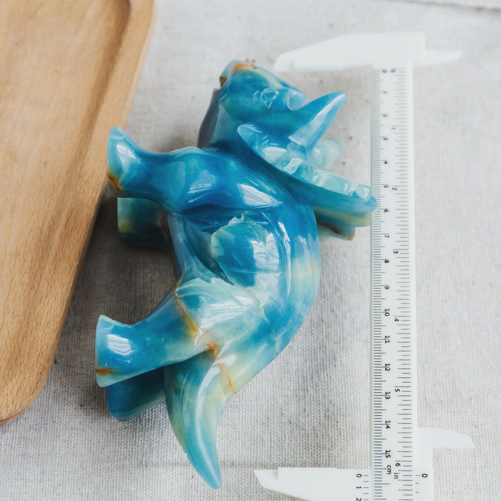 Blue Onyx Triceratops