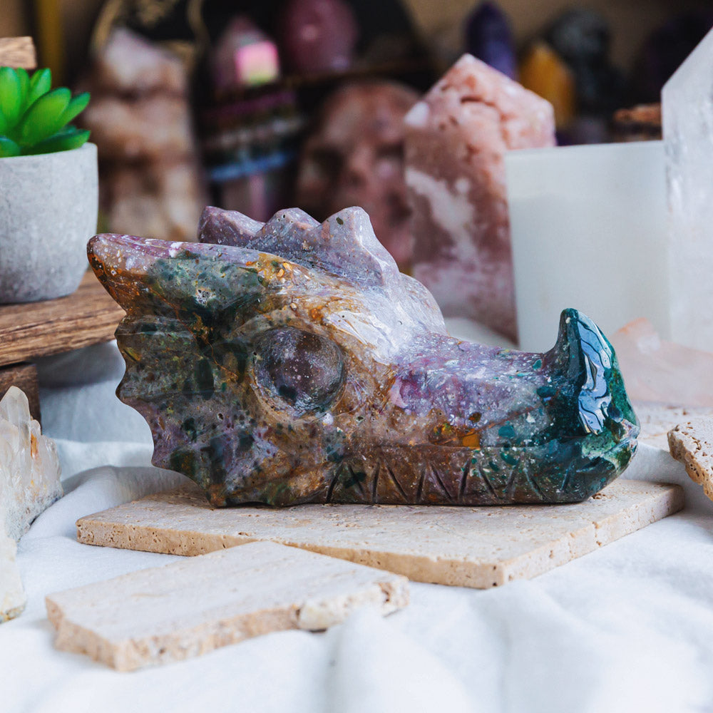 Ocean Jasper Dragon Head