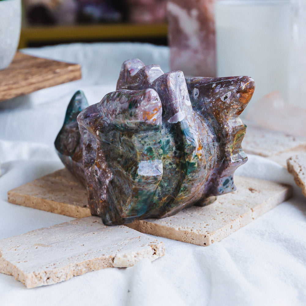 Ocean Jasper Dragon Head