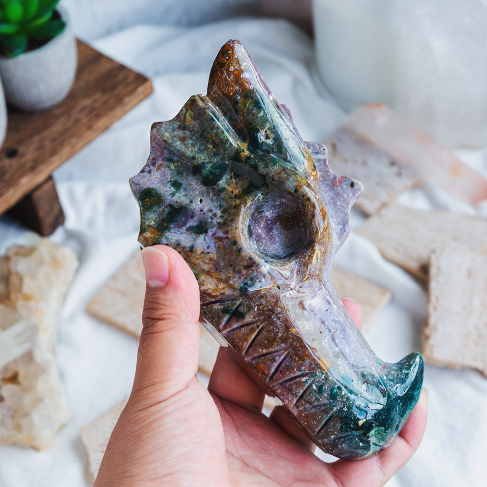 Ocean Jasper Dragon Head