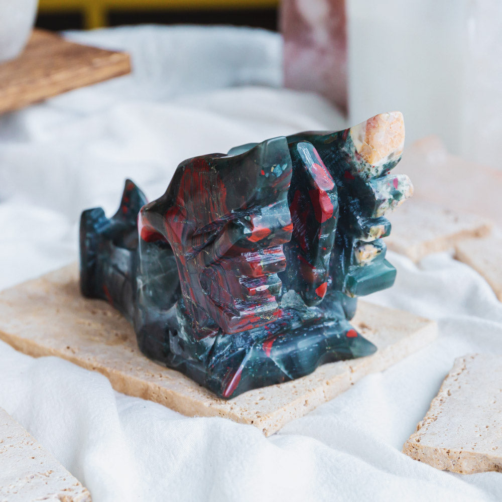 Africa Blood Stone Dragon Head