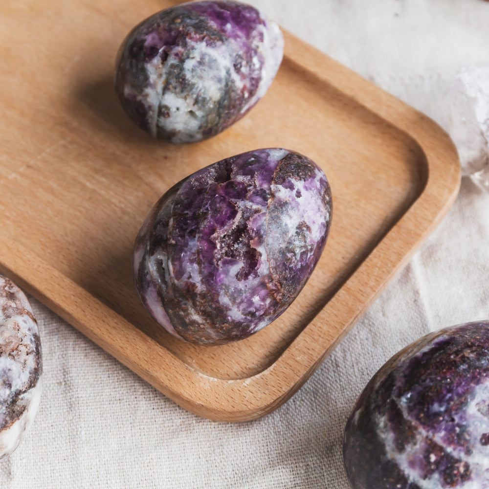 Purple Sphalerite Dinosaur Egg