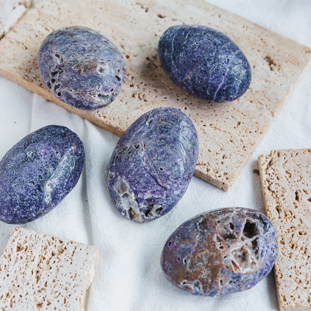 Purple Sphalerite Palm Stone