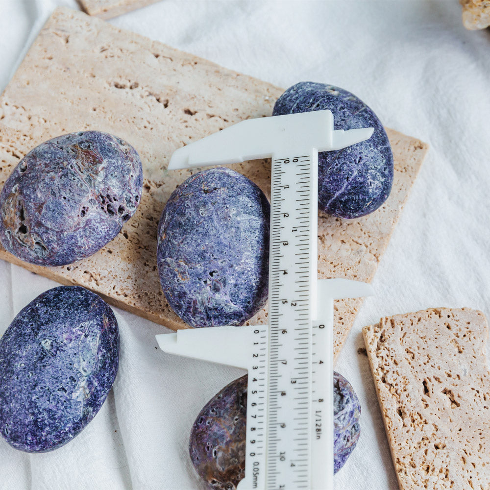 Purple Sphalerite Palm Stone