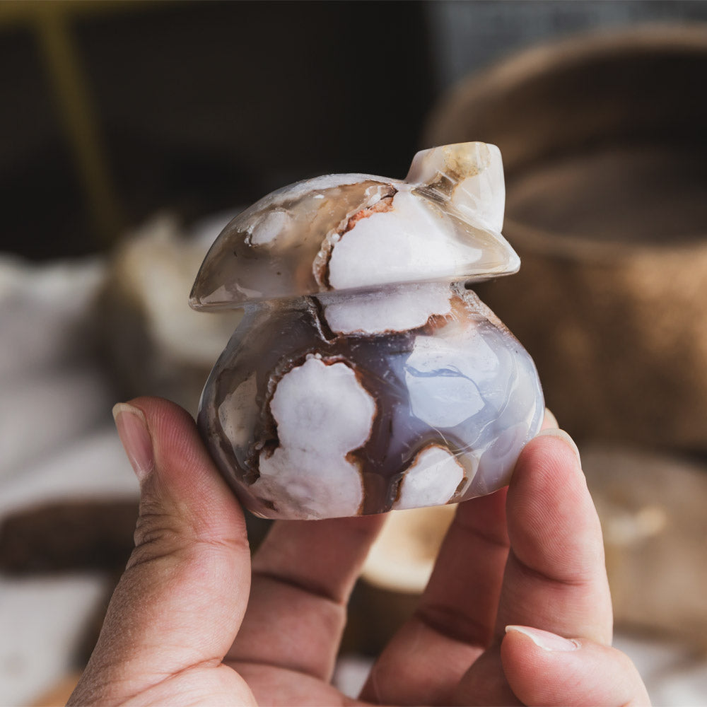 Flower Agate Mushroom House