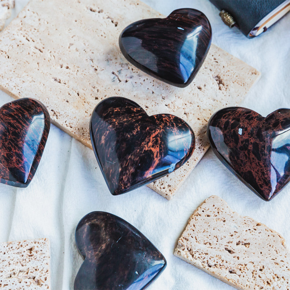 Mahogany Obsidian Heart