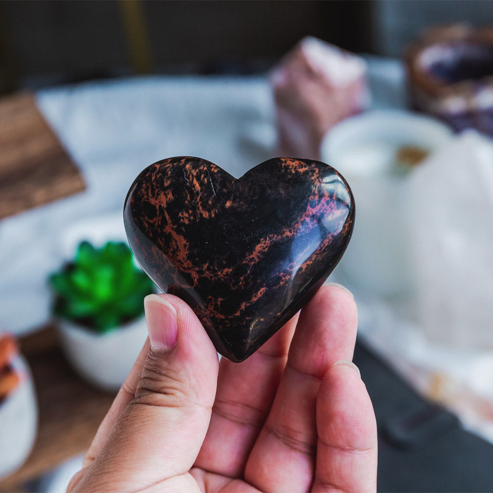 Mahogany Obsidian Heart