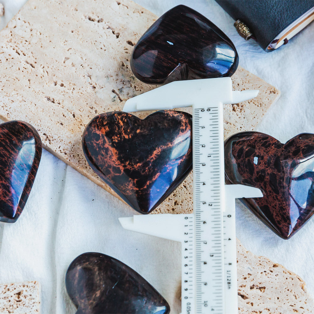 Mahogany Obsidian Heart