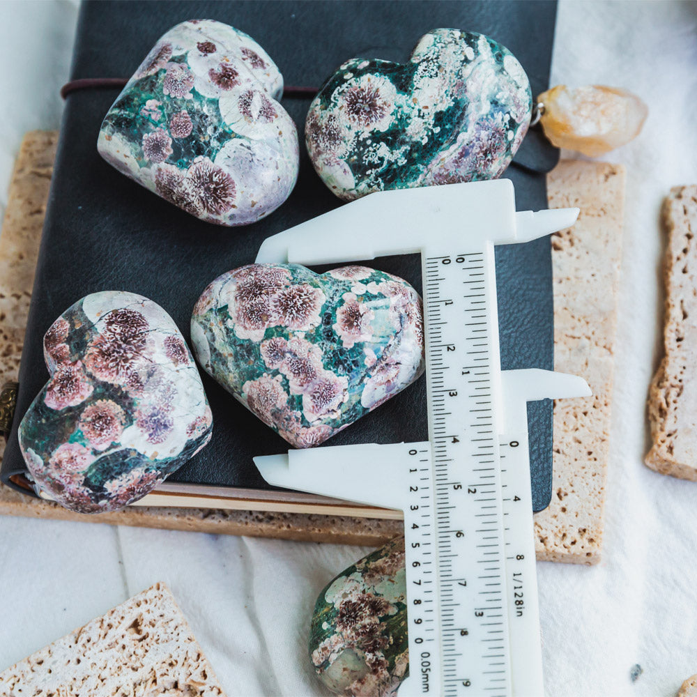 Russia Flower Agate Heart