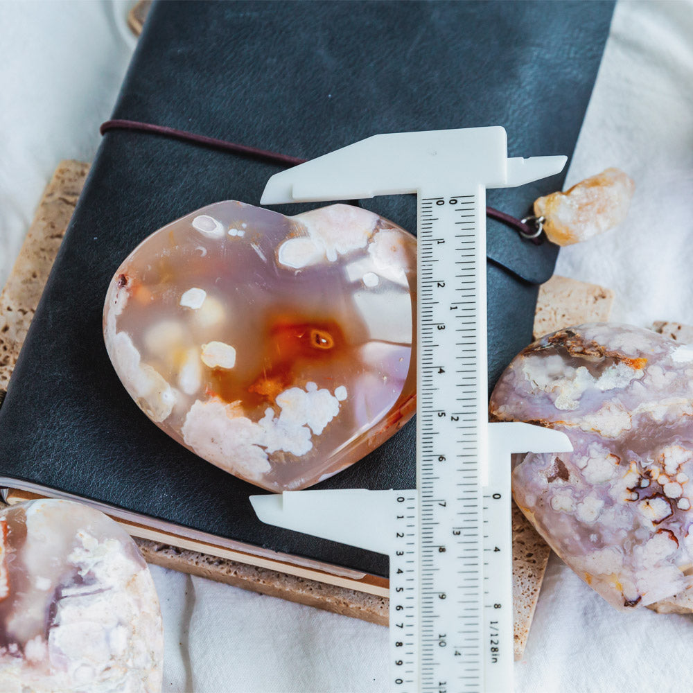 Flower Agate Heart