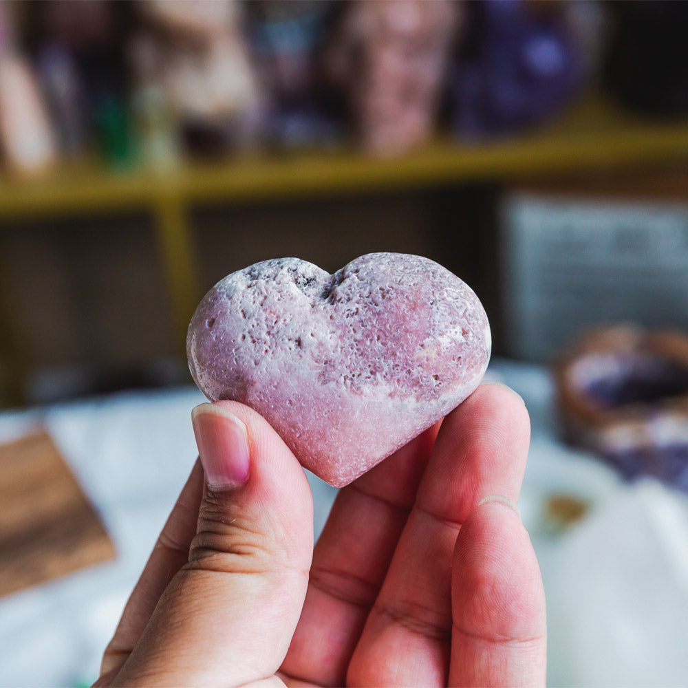 Pink Amethyst Heart