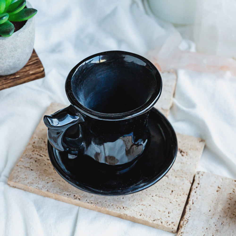 Black Obsidian Tea Cup