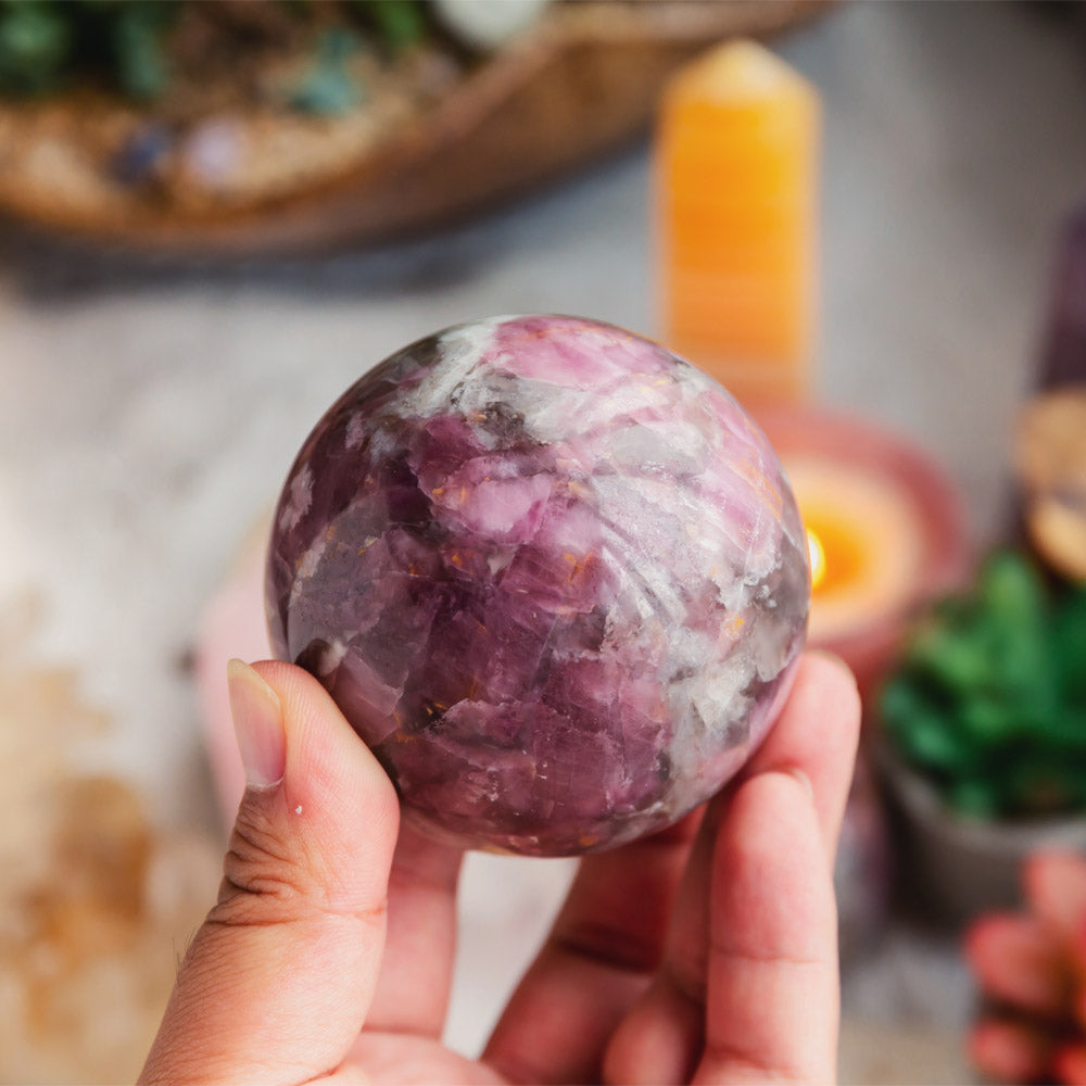 Pink Tourmaline Sphere