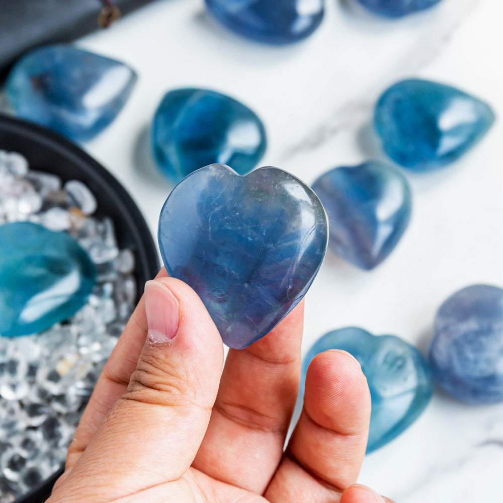 Blue Fluorite Heart