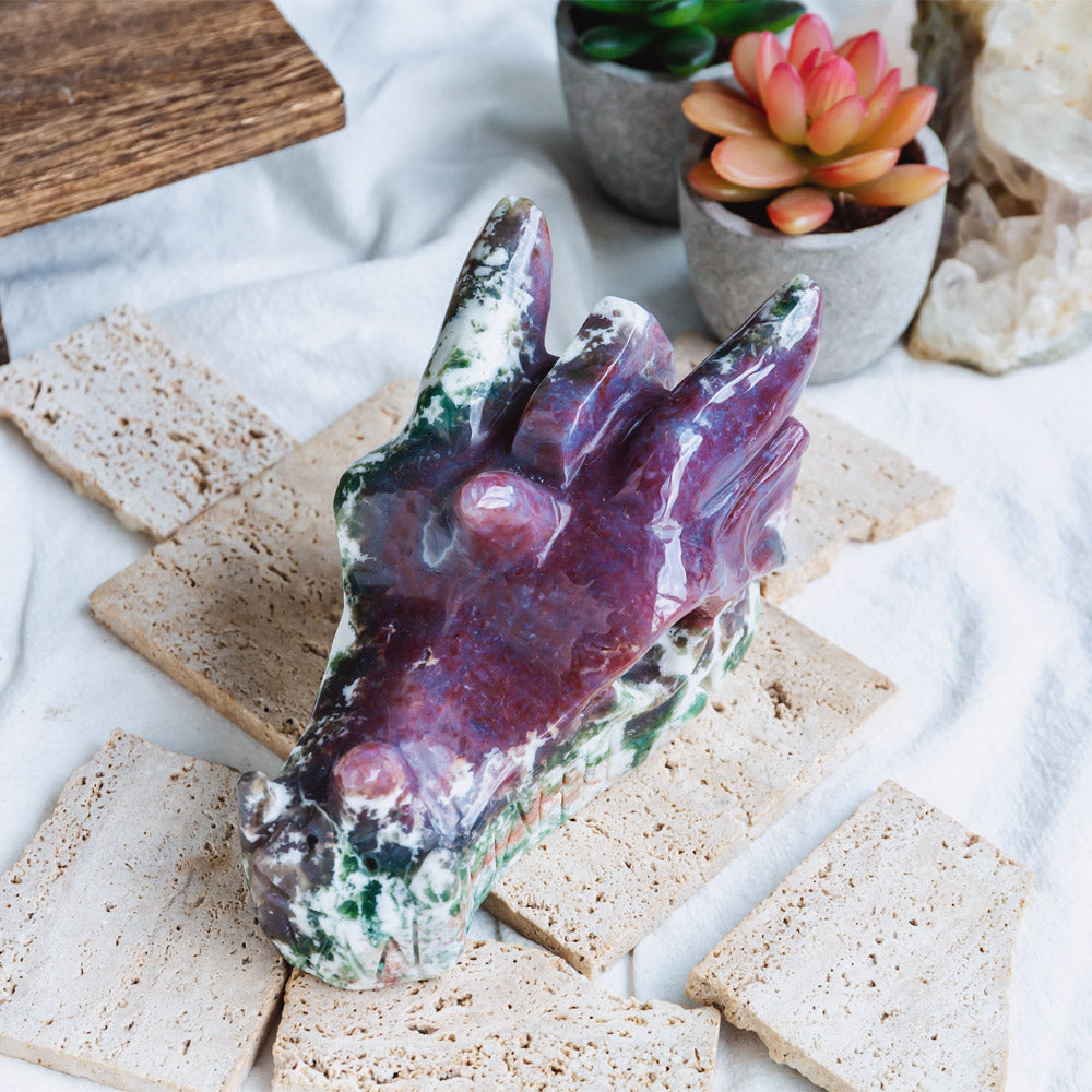 Ocean Jasper Dragon Head