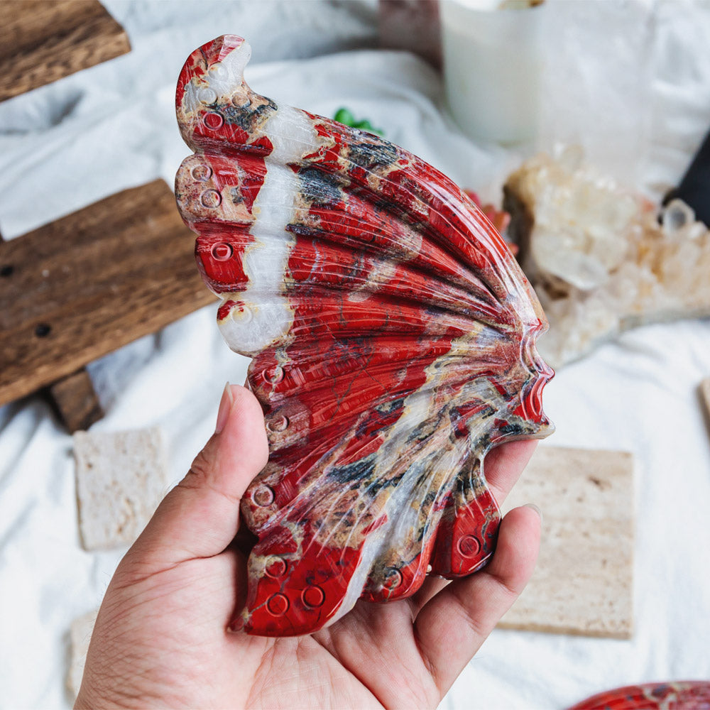 Red Jasper Butterfly Wings