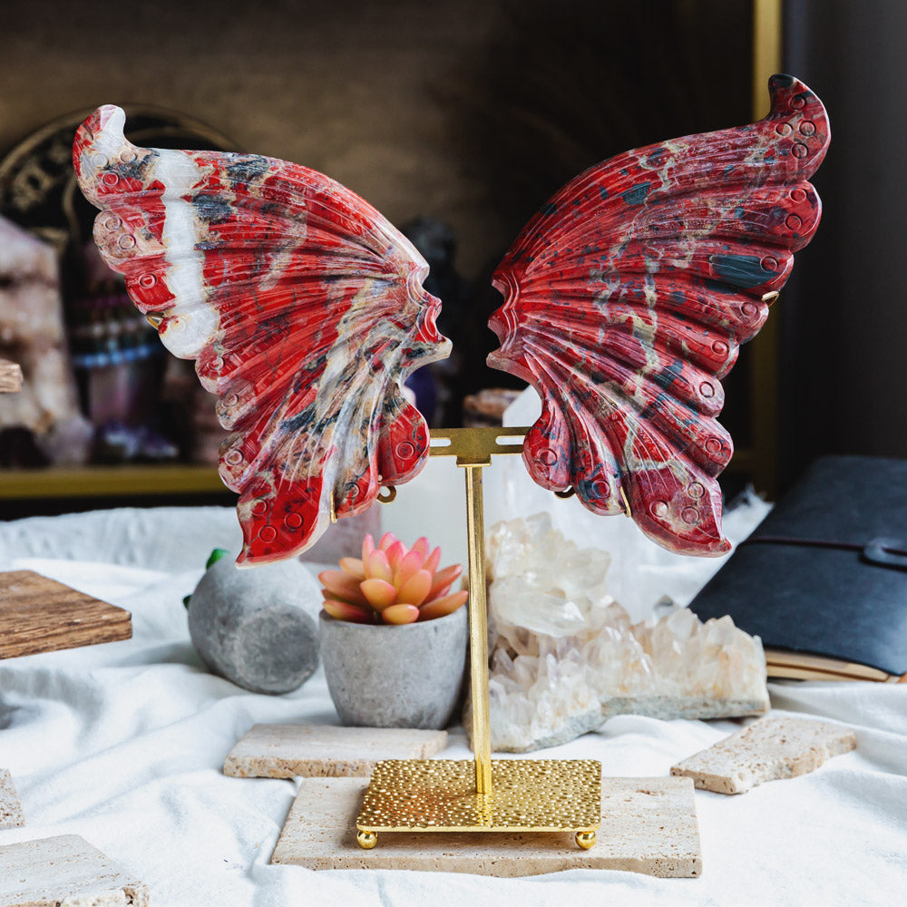 Red Jasper Butterfly Wings