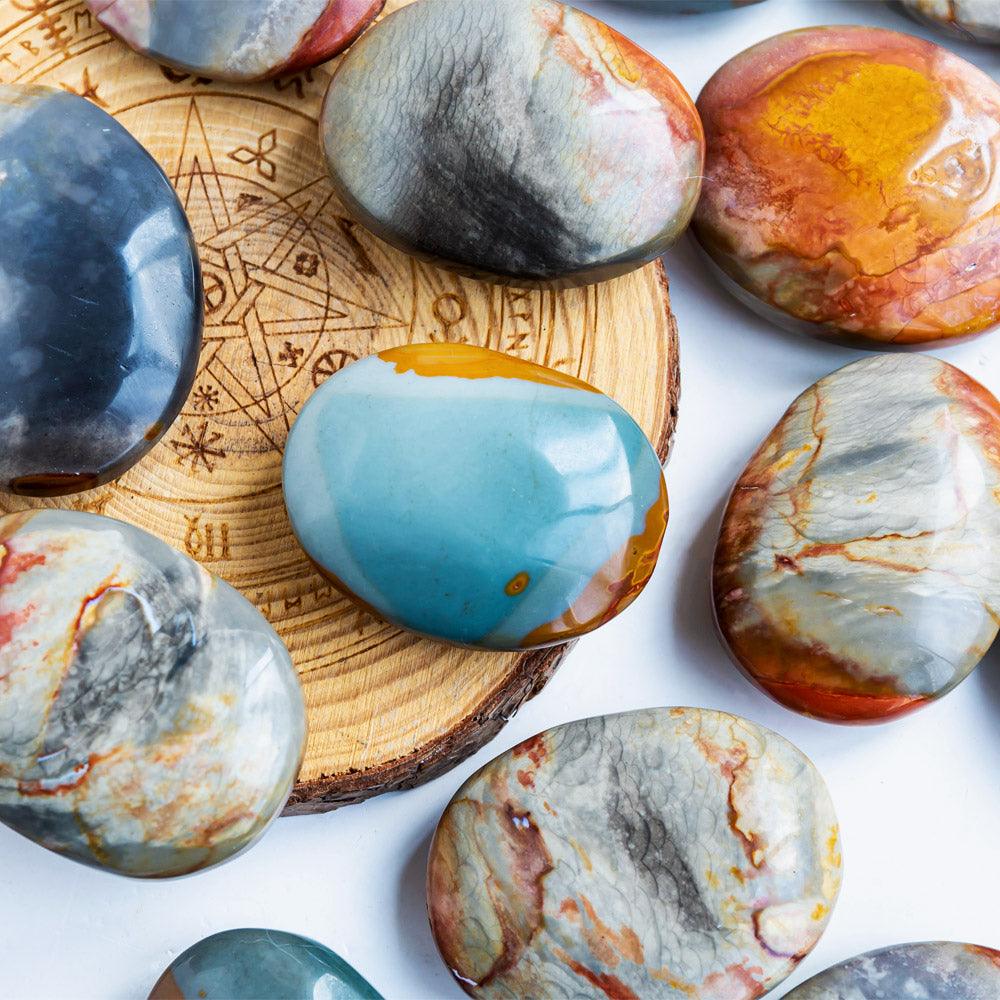 Polychrome jasper palm stone - Reikilovecrystal