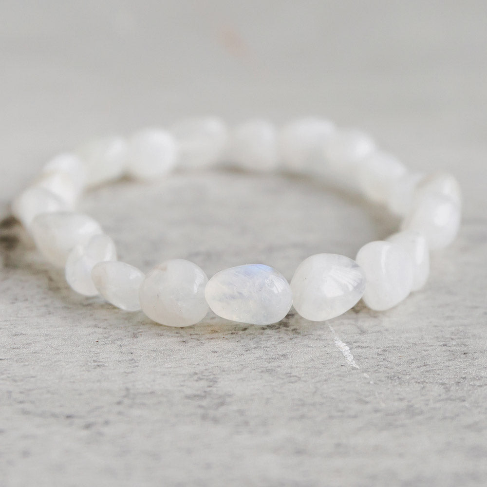 【Chips Bracelet 】 Rainbow Moonstone